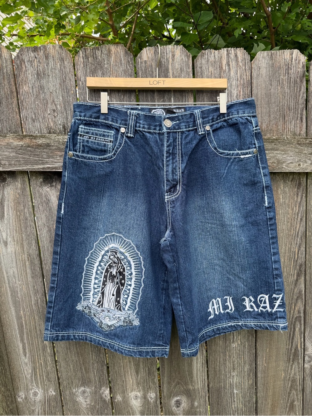 Men’s Virgen de Guadalupe Jorts Shorts Sz 36